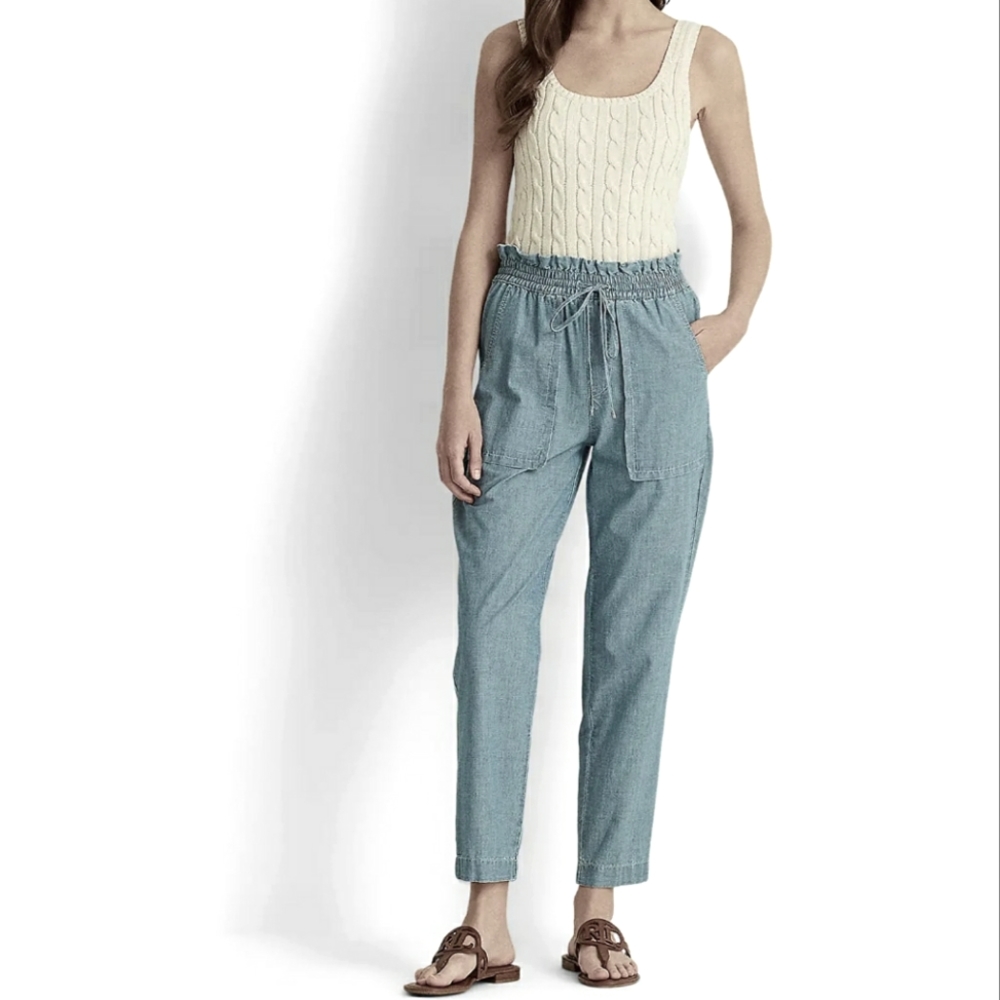 LAUREN Ralph Lauren Chambray Paperbag Women's Pants